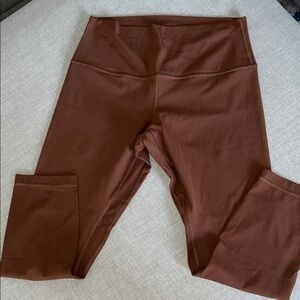 lululemon athletica Brown Ribbed Leggings